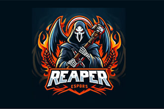 design a reaper mascot logo with unlimited revisions