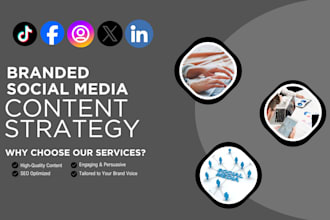 create professional instagram, tiktok, social media content strategy