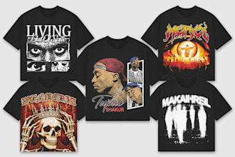 create streetwear y2k vintage grunge clothing and tshirt design
