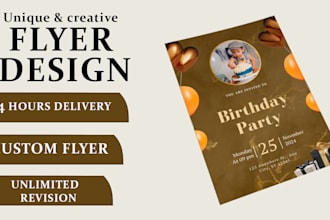 design business, company and product flyer in 24hrs