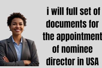 full set of documents for the appointment of nominee director in USA