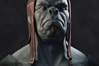 design a 3d alien model, realistic zombie character,3d demon, creature model,vrm