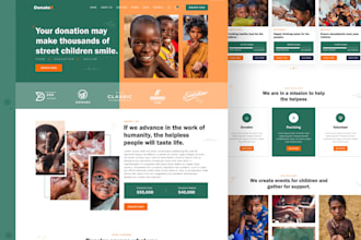 design a nonprofit website for charity donation fundraising crowdfunding grants