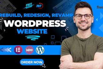 rebuild or redesign wordpress website, revamp wordpress website