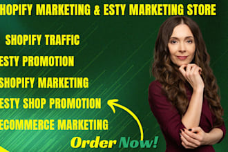 promote etsy, shopify, ebay, amazon for quick sales