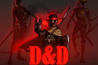 draw ttrpg character illustration for dnd