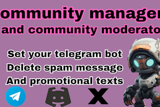 be crypto telegram community manager and admin or moderator