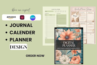 edit, format, design, redesign canva ebook, printable journal, calendar, planner