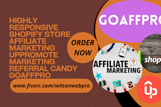 shopify store affiliate marketing uppromote marketing referral candy goaffpro