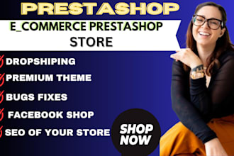 design prestashop ecommerce premium store from scratch do shopify store design