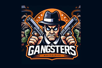 design a gangsters esport mascot logo for your business