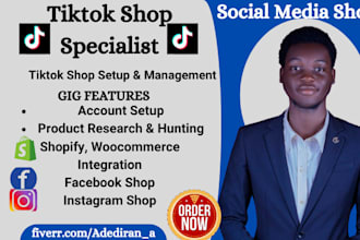 setup tiktok  shop, tiktok shop ads, shopify sales marketing