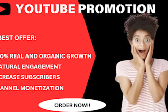 do youtube promotion, channel promotion, to get organic views and subs