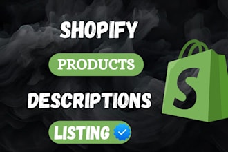 write sales converting shopify products description and listing