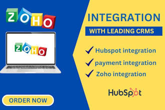 setup zoho hubspot CRM with payment integration shopify woocommerce business