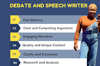 write winning political speech, debate, formal letter and argumentative essay