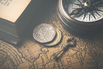 do medieval world building with maps, coat of arms, maps and family trees