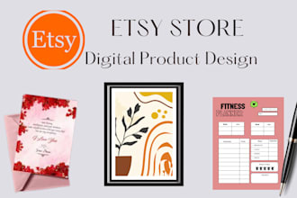 etsy digital product shop editable planner ebook etsy store product listing SEO
