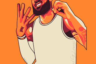 turn you and your family into custom vector artworks