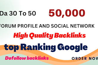 make high quality 50,000 forum profile seo backlinks