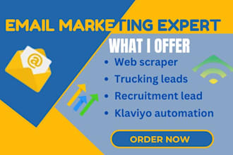 trucking recruitment web lead scraper and klaviyo automation for sales