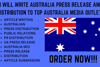 write australia press release and distribution to top australia media outlets