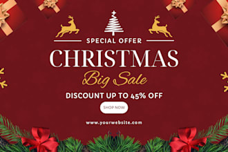 design stunning christmas banners, cards, and flyers for your holiday events