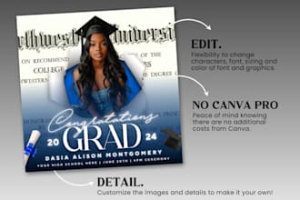 design professional graduation, kids party, school flyer, brochure and poster