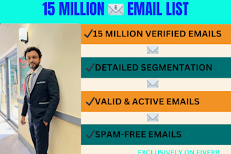 deliver 15 million bulk email verification and list cleaning for email marketing