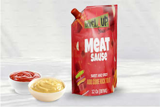 create unique sauce, jar, honey, jam, pouch,spice packaging and label design