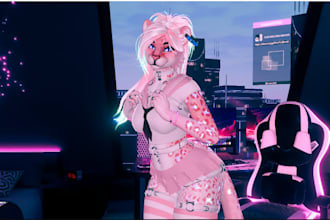 custom furry avatar vrchat avatar vrc furry 3d model furry vtuber vr character