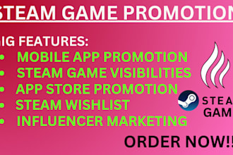 do steam game promotion to increase your steam game visibilities and wishlist