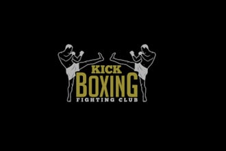 make particular kick boxing martial arts logo