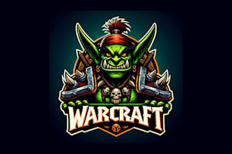 do amazing warcraft goblin mascot logo with any file