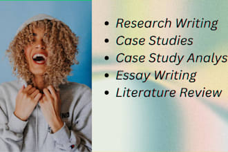 research, case study analysis, essay writing and summaries