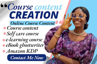 create online course content, course creation, ebook writer and book formatting