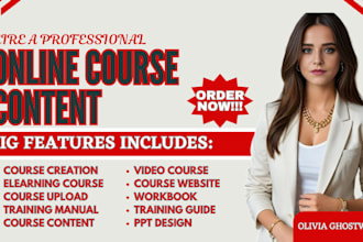 do ebook online course content, course creation, course development, ppt slide