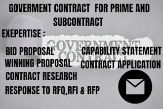 research government contract, respond to rfp, rfq, winning bid proposal
