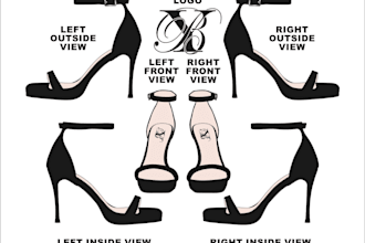 create sandals custom style heels, flip flops, slides, or wedges merch design
