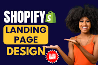design shopify landing page, home page and landing page using pagefly