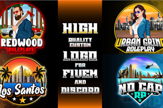 design fivem server logo for your discord server and roleplay