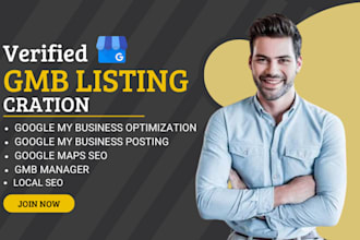 create verified google my business profile, gmp listing optimization for ranking