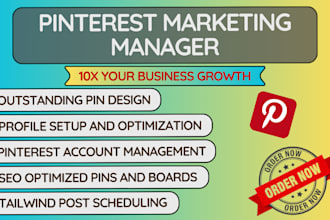 manage and boost your pinterest marketing as  manager optimize pin seo board