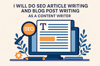do seo article writing and blog post writing as a content writer