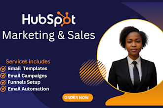 setup hubspot, zoho CRM for email marketing, automation, sales funnels