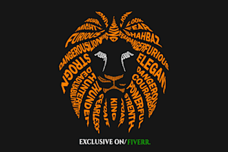 do custom word cloud, word art or typography tshirt