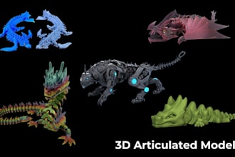 sculpt 3d bjd 3d doll toy design 3d flexi 3d articulated model for 3d printing