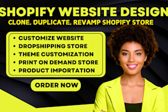 clone copy shopify store duplicate shopify website redesign shopify store design