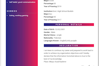 do writing resume for your career