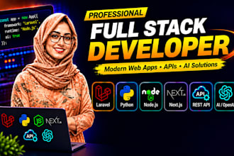 be full stack php laravel developer for web app development